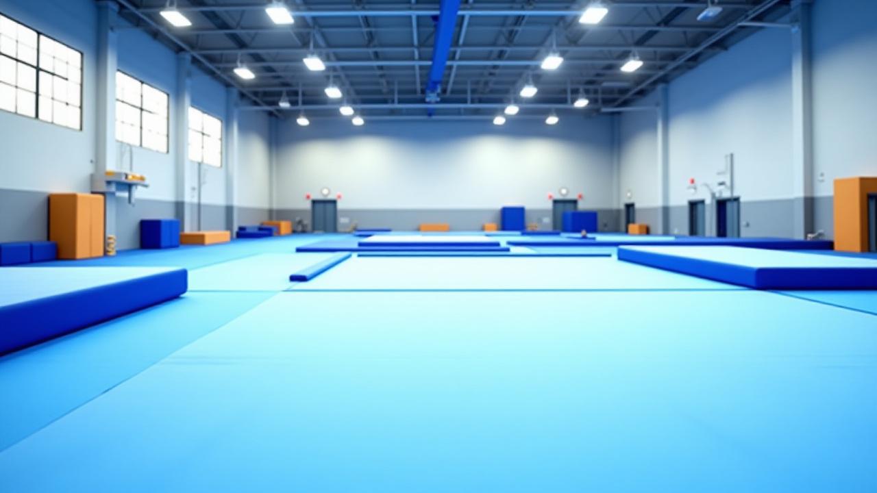 Vista panorámica del área de gimnasia en Norte Físico con equipamiento moderno.